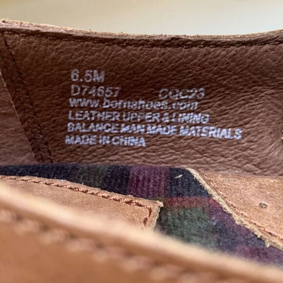 Women's BORN Sebra Slip On Shoes Size 6.5 US Soft Leather Camel Brown Stretch - Picture 9 of 10